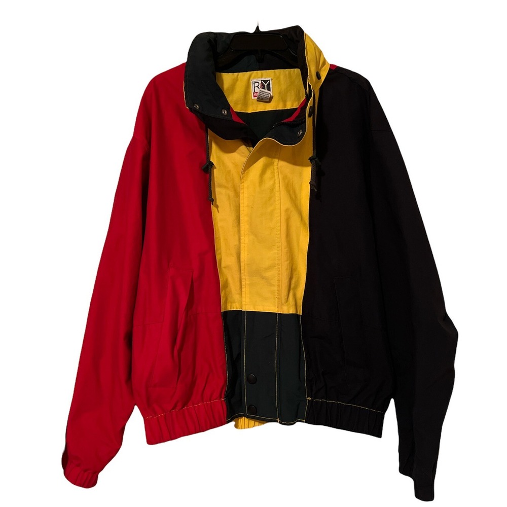 Vintage‎ R&Y Sport Jacket Cotton Lining Jacket Red Blue Yellow